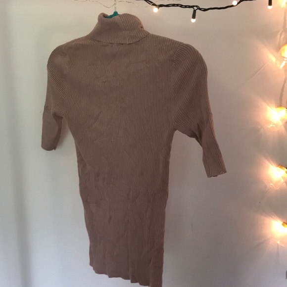 Light Pink Tight Fitting TurtleNeck T-Shirt - Picture 6 of 6